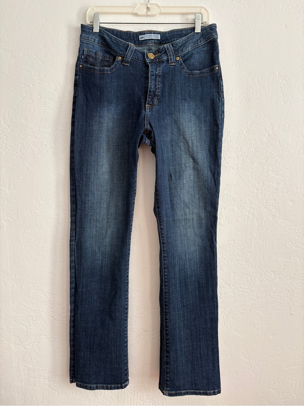 Vintage Lee Slender Secret Bootcut Jeans w/Fleur de Lis Design on Pockets